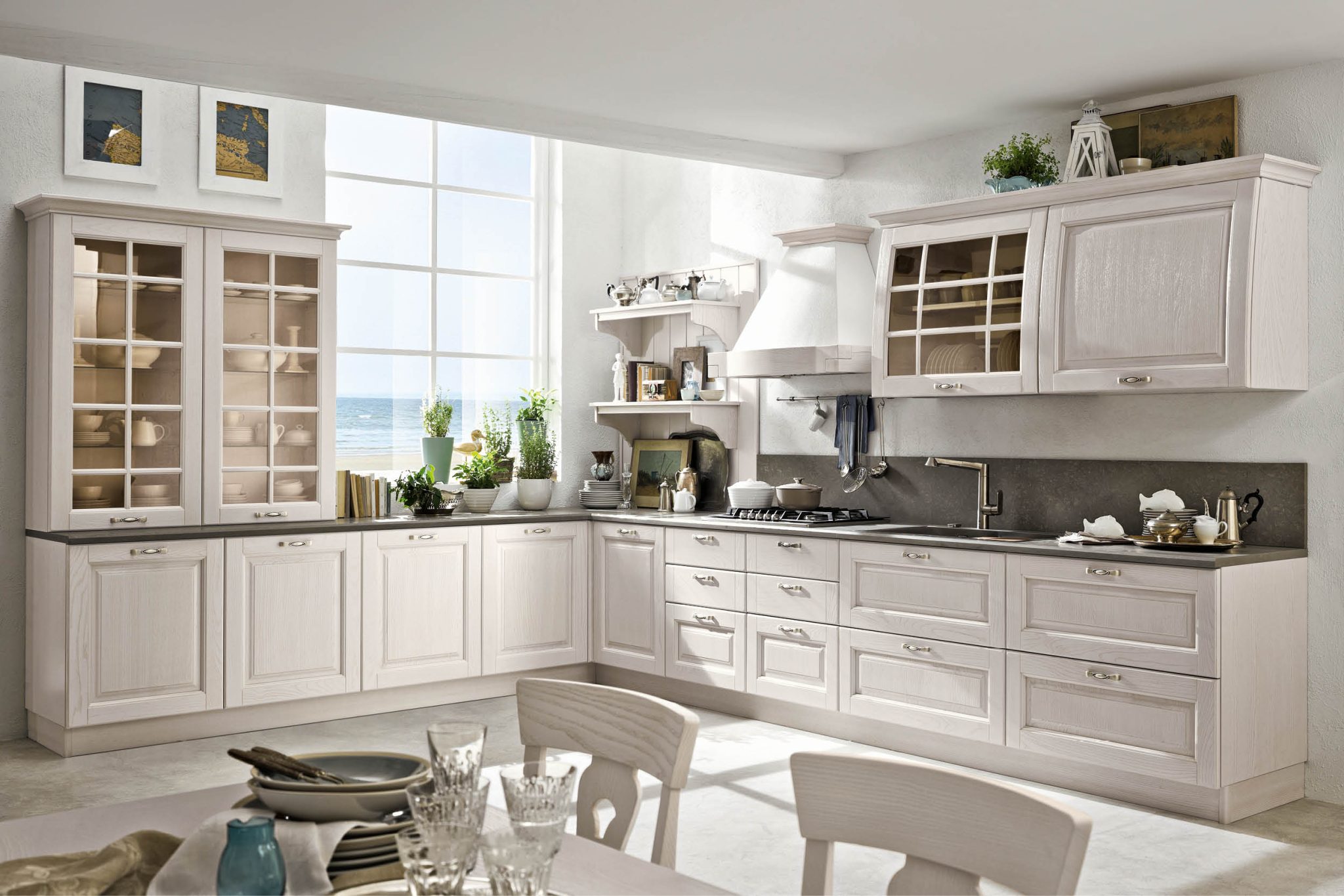 Cucina total white, originalità e design | Stosa Cucine