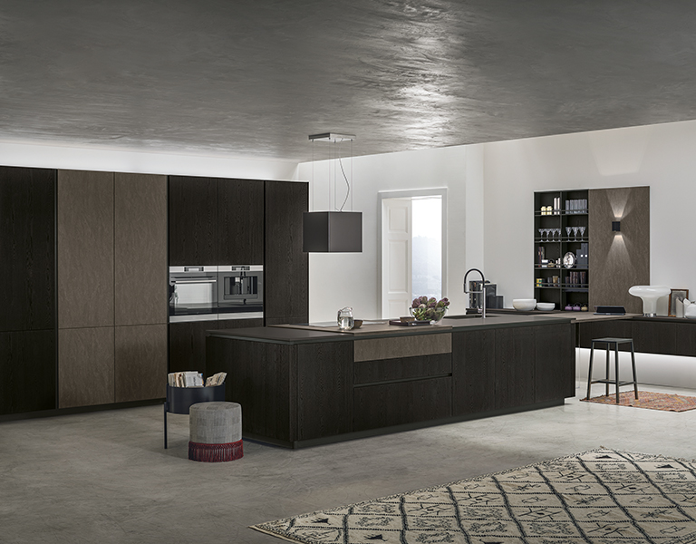 Cucina moderna in legno rovere