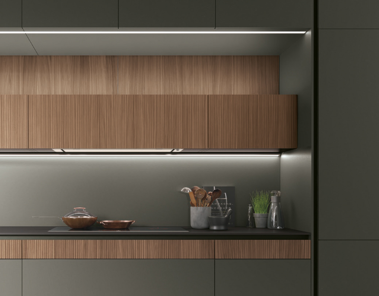 cucina moderna casa di montagna