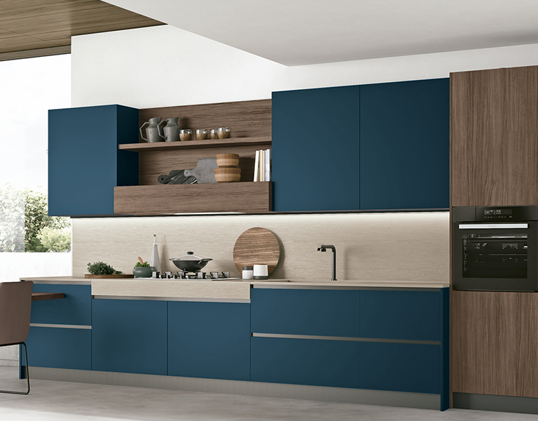 cucina moderna blu