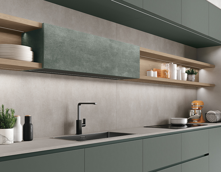 cucina moderna verde
